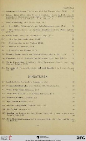 Miniaturen (Nr. 259-268)