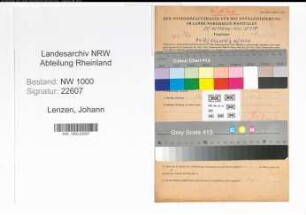 Entnazifizierung Johann Lenzen, geb. 25.02.1894 (Polizeibeamter)