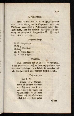 316-328, b. Protokoll.