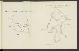 Übersichtskarte des Franzens Canals - Situation der neuen Canal Mündung bei Ó Beese