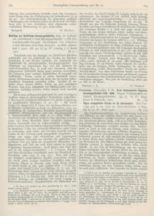 653-654 [Rezension] Dibelius, Franz, Beiträge zur sächsischen Kirchengeschichte. 24. Heft