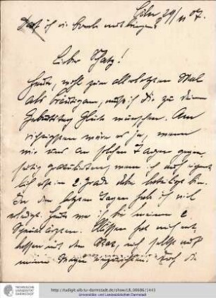 Brief vom 29.11.1907