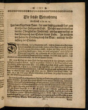 53-68, Die sechste Betrachtung