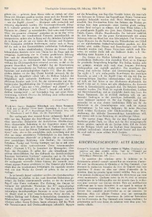 758-760 [Rezension] Goppelt, Leonhard, Les origines de l'Êglise