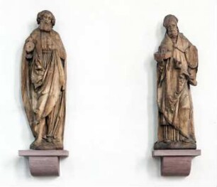 Nikolaus von Myra flankiert von Johannes Baptista und einem weiteren Heiligen
