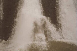 Diemeltalsperre bei Hochwasser