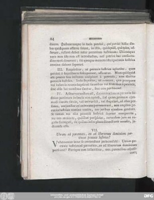 VII. Utrum ad parentum, an ad liberorum dominium pertineat pecunia lustrica?