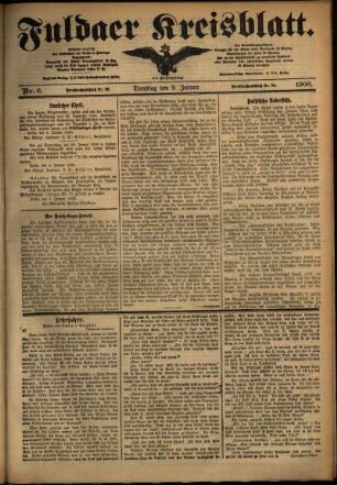 Ausgabe vom Dienstag, den 09. Januar 1906.
