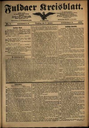 Ausgabe vom Dienstag, den 09. Januar 1906.