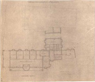 Fischer, Theodor; Nördlingen; Verwaltungs-Gebäude - Grundriss Keller
