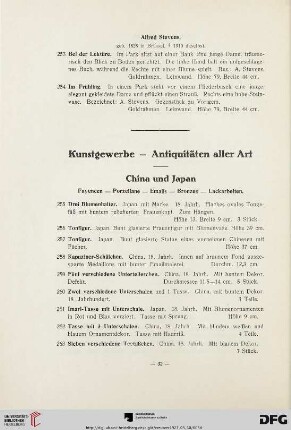 Kunstgewerbe – Antiquitäten aller Art (Nr. 255-338)