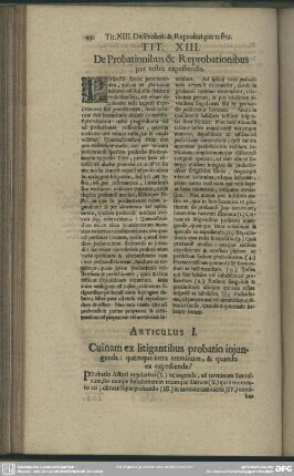 Tit. XIII. De Probationibus & Reprobationibus per testes expediendis