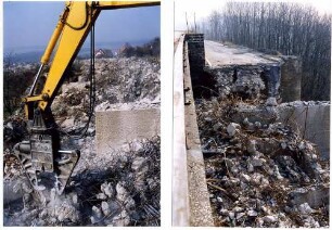 Abbruch des alten Aichelbergviadukts