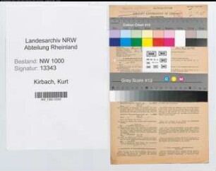 Entnazifizierung Kurt Kirbach, geb. 06.05.1912 (Vers.Angest.)
