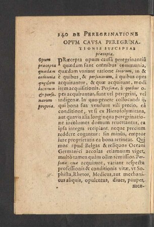 Opum Causa Peregrinationis Susceptae praecepta.