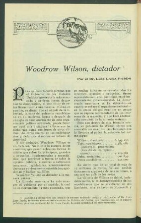 Woodrow Wilson, dictador