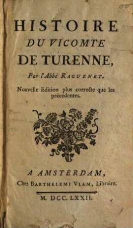 Histoire du Vicomte de Turenne