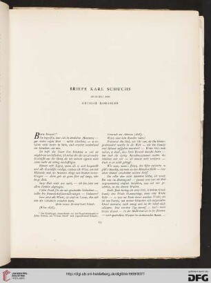 Briefe Karl Schuchs
