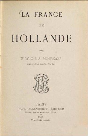 La France en Hollande
