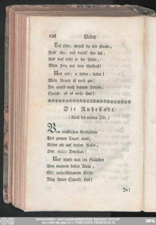 Die Ruhestatt. (Nach der vierten Ode.)