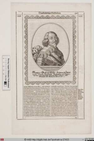 Bildnis Matthias Gallas (1627 Reichsfrhr. u. 1632 Reichsgraf von), Graf von Campo, Herzog von Lucera