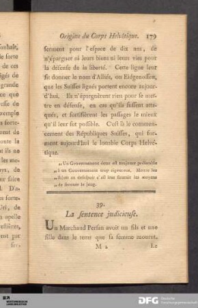 39. La sentence judicieuse