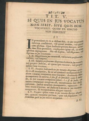 Tit. V. Si Quis In Ius Vocatus Non Ierit, Sive Quis Eum Vocaverit, Quem Ex Edicto Non Debuerit