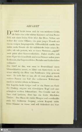Abfahrt