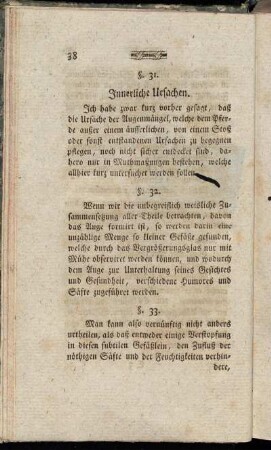 Innerliche Ursachen.