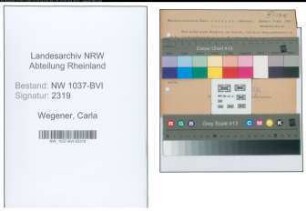 Entnazifizierung Carla Wegener , geb. 05.08.1916 ()