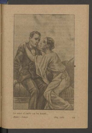Le rodeó el cuello con los brazos... - [Ilustración]