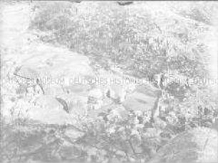 Glasdia von einer Gebirgslandschaft