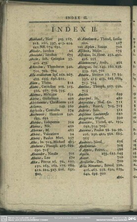 Index II.