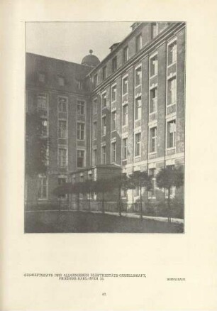 Geschäftshaus der Allgemeinen Elektrizitäts-Gesellschaft, Friedrich-Karl-Ufer 24. Hoffassade