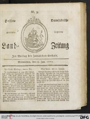 Hessen-Darmstädtische privilegirte Landzeitung