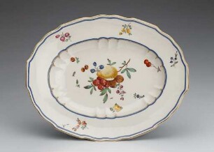 Schale mit Früchte- und Blumendekor