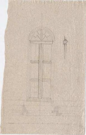 Voit, Johann Michael; Landhaus mit Pavillon - Tür (Aufriss, Schnitt, Detail)
