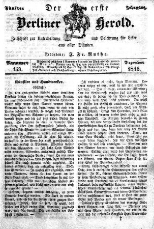 Nummer 153, Dezember 1846