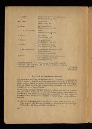 III. Arbeit am sprachlichen Ausdruck