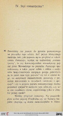 IV. Styl romantyczny ?