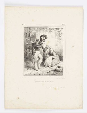 Dieu vous benira mon brave, Blatt 7 der Folge "Album pour 1829"