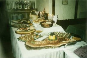 Nachtbuffett einer Hochzeitsfeier