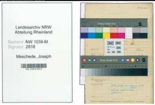 Entnazifizierung Joseph Meschede , geb. 25.03.1897 (Rektor)