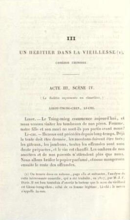 III. Un héritier dans la Vieillesse (I)
