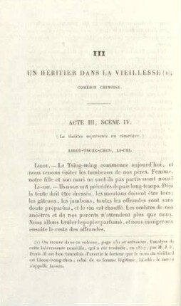 III. Un héritier dans la Vieillesse (I)
