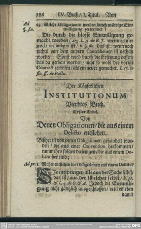 Der Käyserlichen Institutionum Vierdtes Buch