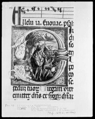 Psalterium — Initiale D mit der Auferstehung, Folio 142