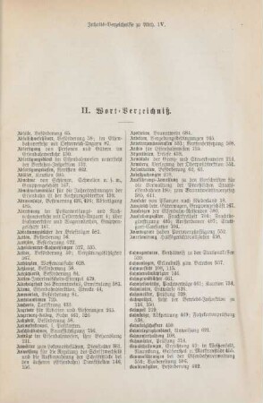II. Wort-Verzeichniß