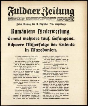 Ausgabe vom Montag, den 11. Dezember 1916.