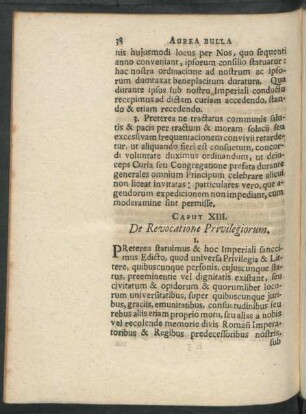 Caput XIII. De Revocatione Privilegiorum.